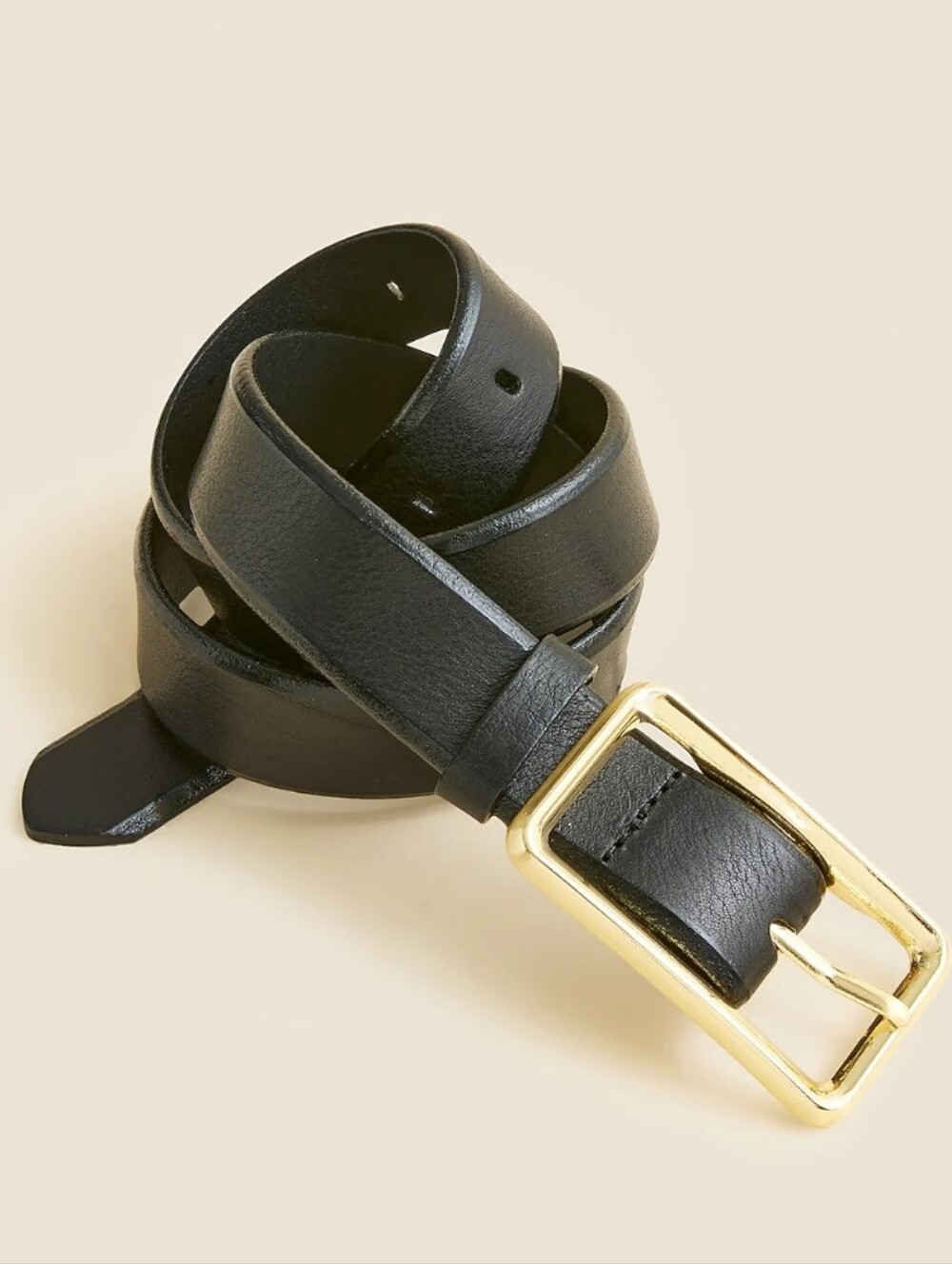 J. Crew Italian Leather Rectangle Belt - Picture 1 of 10